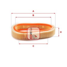 Luftfilter SOFIMA S 6360 A für OPEL Kadett E CC (T85) Vectra A Limousine (J89)