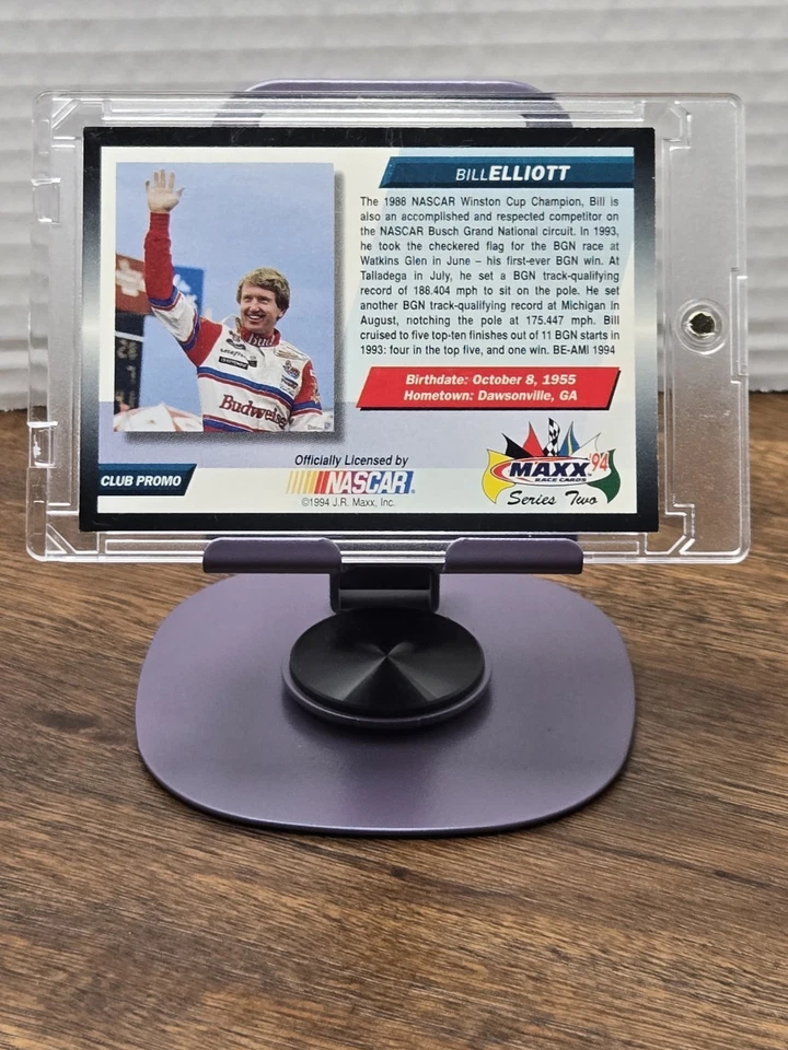 1994 BILL ELLIOTT Maxx Club PROMO CARD!! RARE!! MINT CONDITION!!! - Image 2 of 2