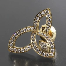 HARRY WINSTON Diamond Earrings Lily Cluster K18YG Single Newly Polished 6261A