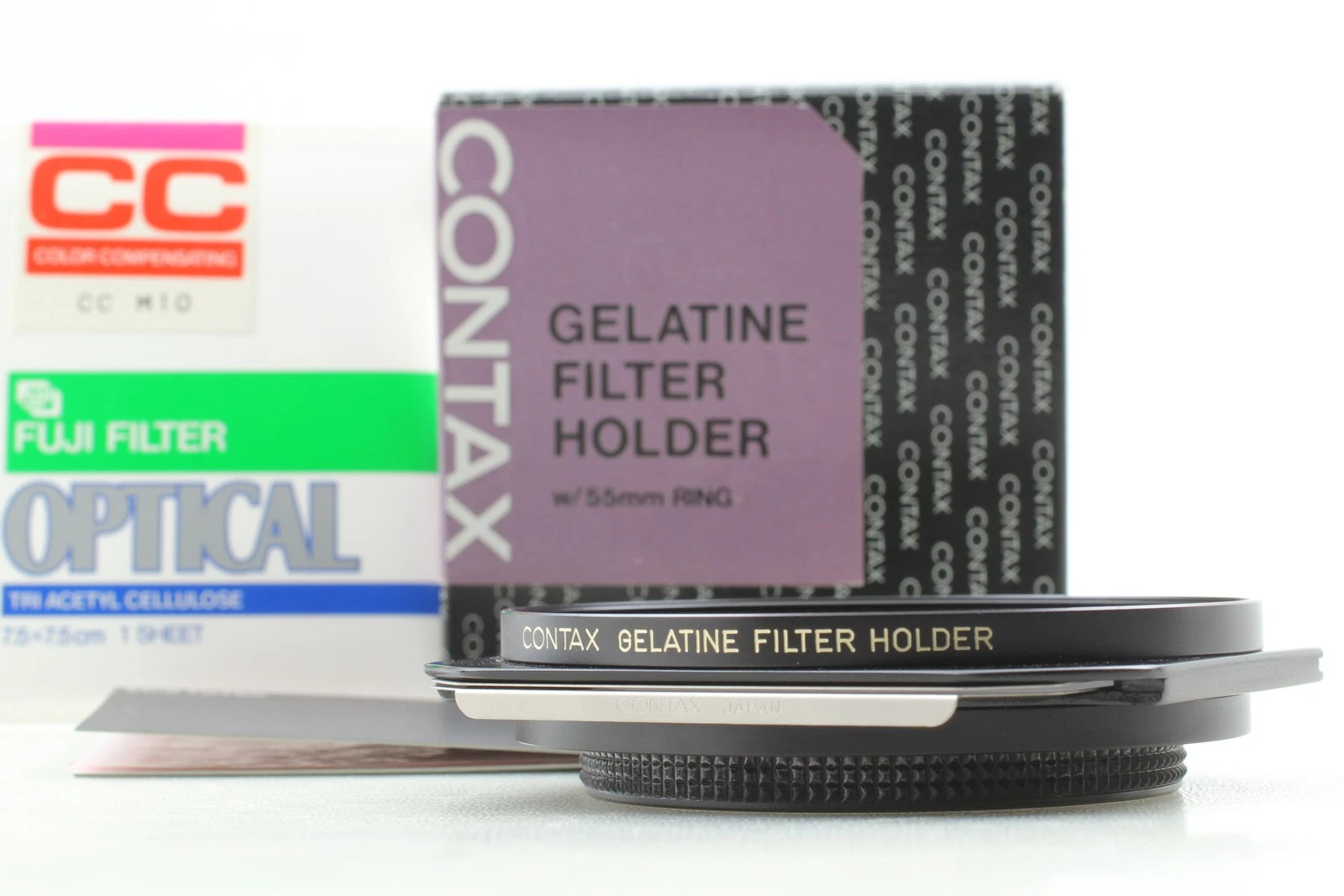 [MINT] Contax Gelatine Filter Holder 67mm & 55mm Ring w/ CC M10 From Japan