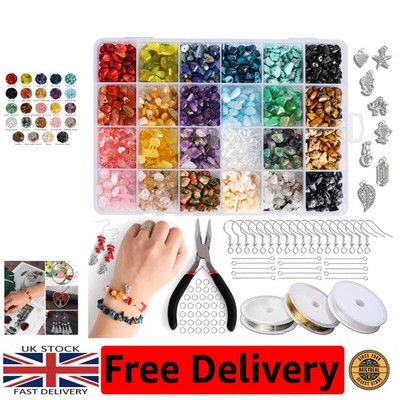 1440 Stck. Edelstein Perlen Schmuckherstellung Kit: 24 Farben für kreative DIY-Projekte