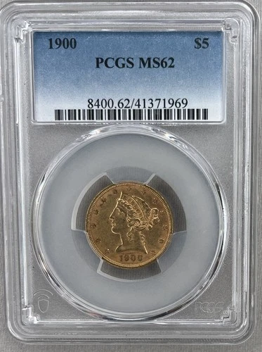 1900 Liberty Gold  $5 PCGS MS62 U.S Coin