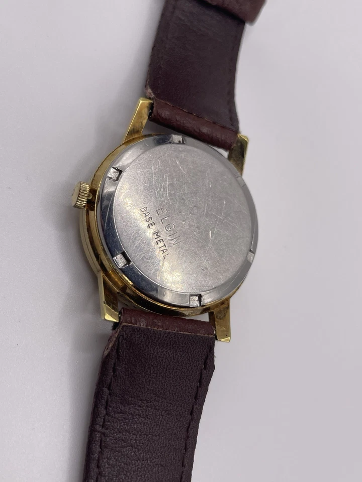 Vintage Elgin Automatic Dress Watch Swiss Made Gold Tone - Image 3 of 4