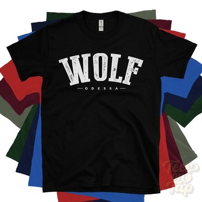WOLF ODESSA T-SHIRT Ector Texas USA Retro Uni Style Heimatstadt Geschenkidee