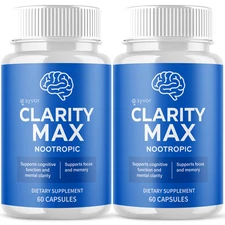 (2 Pack) Clarity Max Nootropic Formula Brain Supplement ClarityMax 120 Capsules