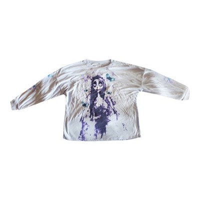 Tim Burton Corpse Bride Girls L 10-12 Long Sleeve T-Shirt Cropped Style