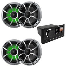 Fusion MS-RA670 Marine Receiver  2 Pairs Wet Sounds 6.5" RGB Marine Speakers