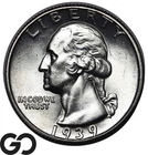 1939-D Washington Quarter Lustrous Gem BU++