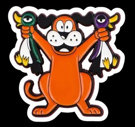 NES Duck Hunt Dog Holding Ducks Water Resistant Sticker