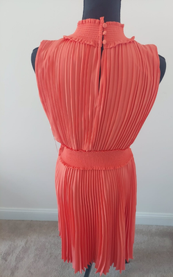 nanette lepore orange dress Nanette Lepore Gingham Tie Neck Long Sleeve Dress in Tan Yellow at Nordstrom Rack, Size 6