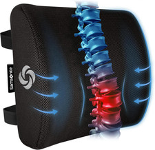 Ergonomic Memory Foam Lumbar Support Pillow for Comfort  Posture