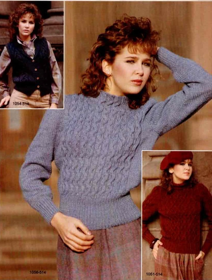 Sweater Knitting Pattern Book Sweaters Bernat No 514 1983 Vintage - Image 2 of 3