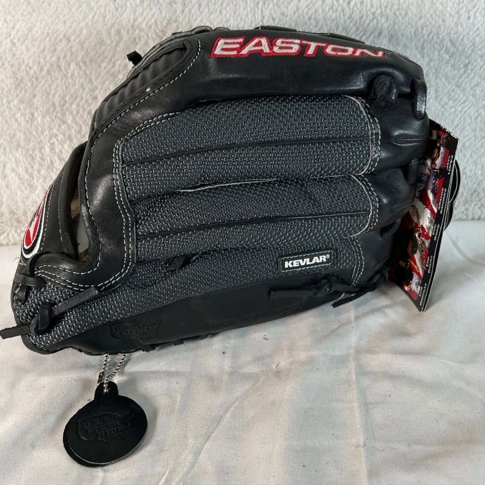 Guante de béisbol softbol Easton KPRO10B FR 12 pulgadas lanzamiento a la izquierda negro nuevo con etiquetas Foto 3 de 4
