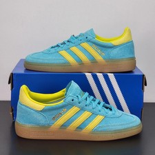 Adidas Handball Spezial Women's Indoor Shoes Blue Glow Yellow JR7351