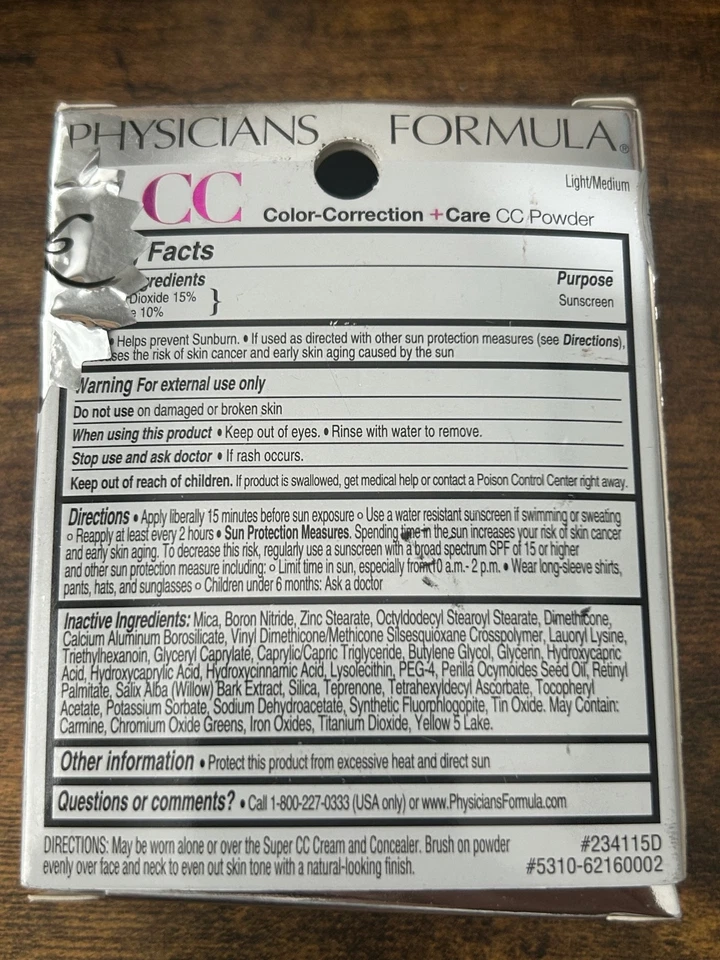 Physicians Formula Super CC Pressed Powder - Light + Medium 6216 - Rare HTF - Image 2 of 3