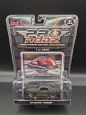 Maisto Pro Rodz Pro Touring '69 Pontiac Firebird Matte Black W/Flames Red Tires