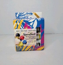 Speedball Block Printing Ink Starter Set 6 Tubes Water Soluble 1.25 oz 3470 NEW