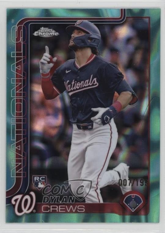 2025 Topps Chrome Aqua Lava Refractor 7/199 Dylan Crews #146 16rl