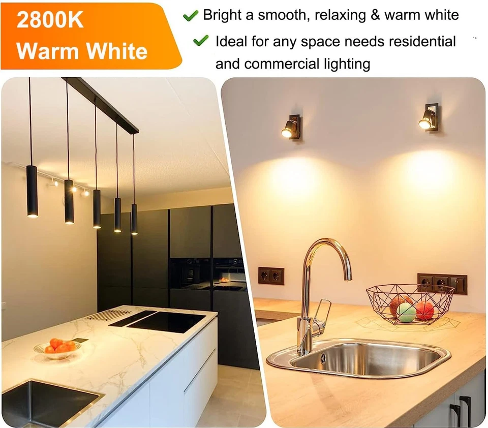 Vinaco PAR16 Bulb 120V, 6 Pack High Output Dimmable Par16 Flood Clear Glass - Image 4 of 4