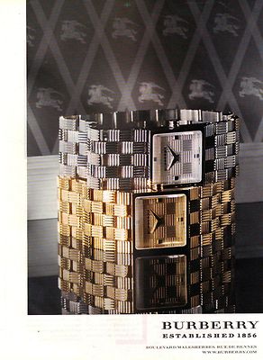 REKLAME WERBUNG 2007 BURBERRY Uhren etabliert 1856