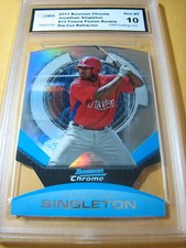 JONATHAN SINGLETON 2011 BOWMAN CHROME FUTURES DIE-CUT REFRACTOR RC GRADED 10