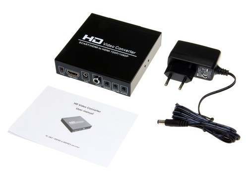 HD Video Konverter AV Adapter Scart HDMI 1080p converter Audio Koaxial Wandler