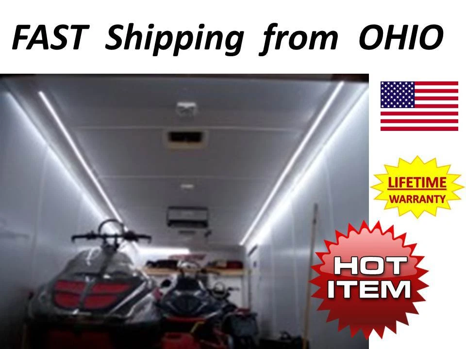 12 volt led strip lights for enclosed trailer outlet