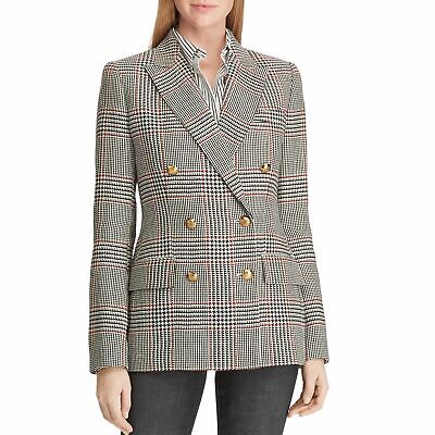 ralph lauren women's plaid blazer