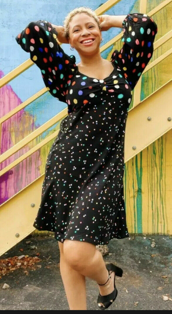 black and white polka dot dress target Women's Mini Shift Dress