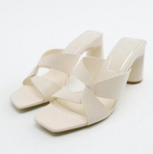 Summe Women Pu Leather High Heels Fashion Slippers Sandals Slippers Shiny