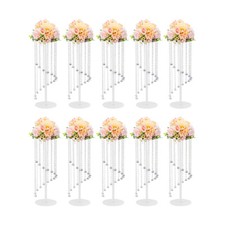 10 Pcs Acrylic Vase Stands Party Wedding Crystal Centerpiece Table Decoration