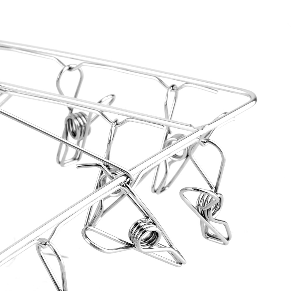 40 Thickened Clips Stainless Steel Underwear Sock Hanger Laundry Airer