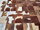 New Patchwork Cowhide Area Rug Brown & White 5 ft x 8 ft — photo 4