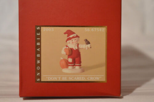Department 56 Snowbabies "DON'T BE SCARED, CROW"NIB Fall Figurine VERY RARE 2003 - Picture 1 of 5