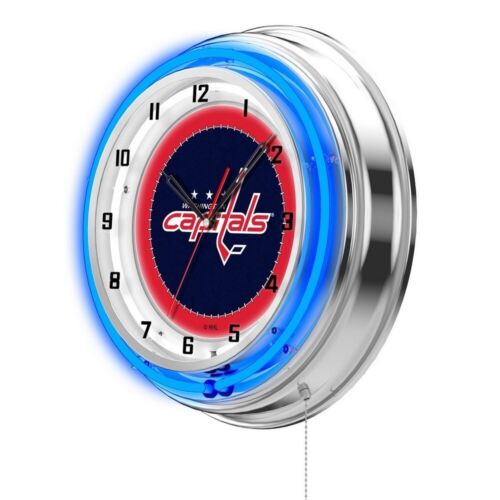 NHL - Washington Capitals Double Neon Ring, Logo Clock Hockey Team Logo - Picture 9 of 9
