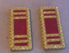 Captain Shoulder Boards, Artillery,  Civil War, New