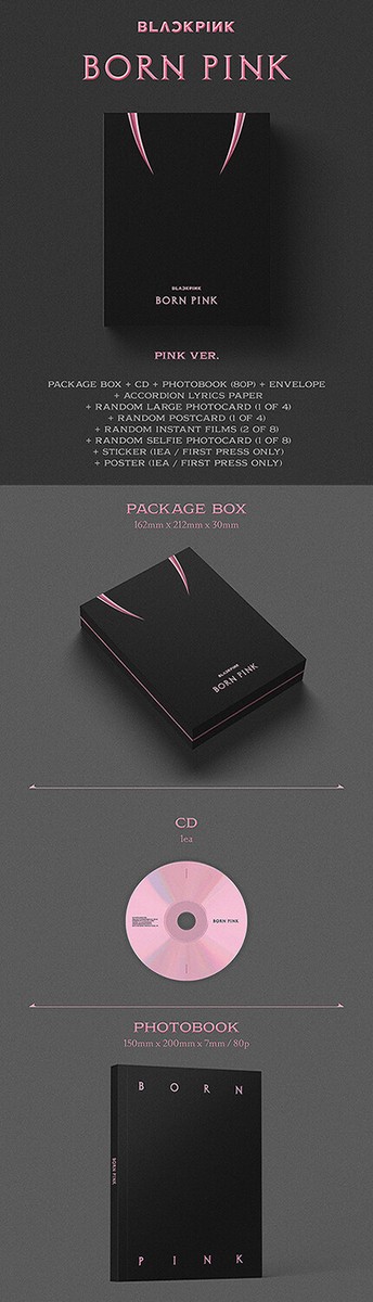 BLACKPINK [BORN PINK] Album BOX 3 Ver SET 3CD+3 Photo Book+9 Card+