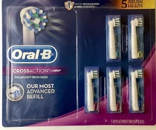 Oral-B 86279 Cross Action Refill Brush Head, Pack Of 5 Brush Heads plus Bonus 2