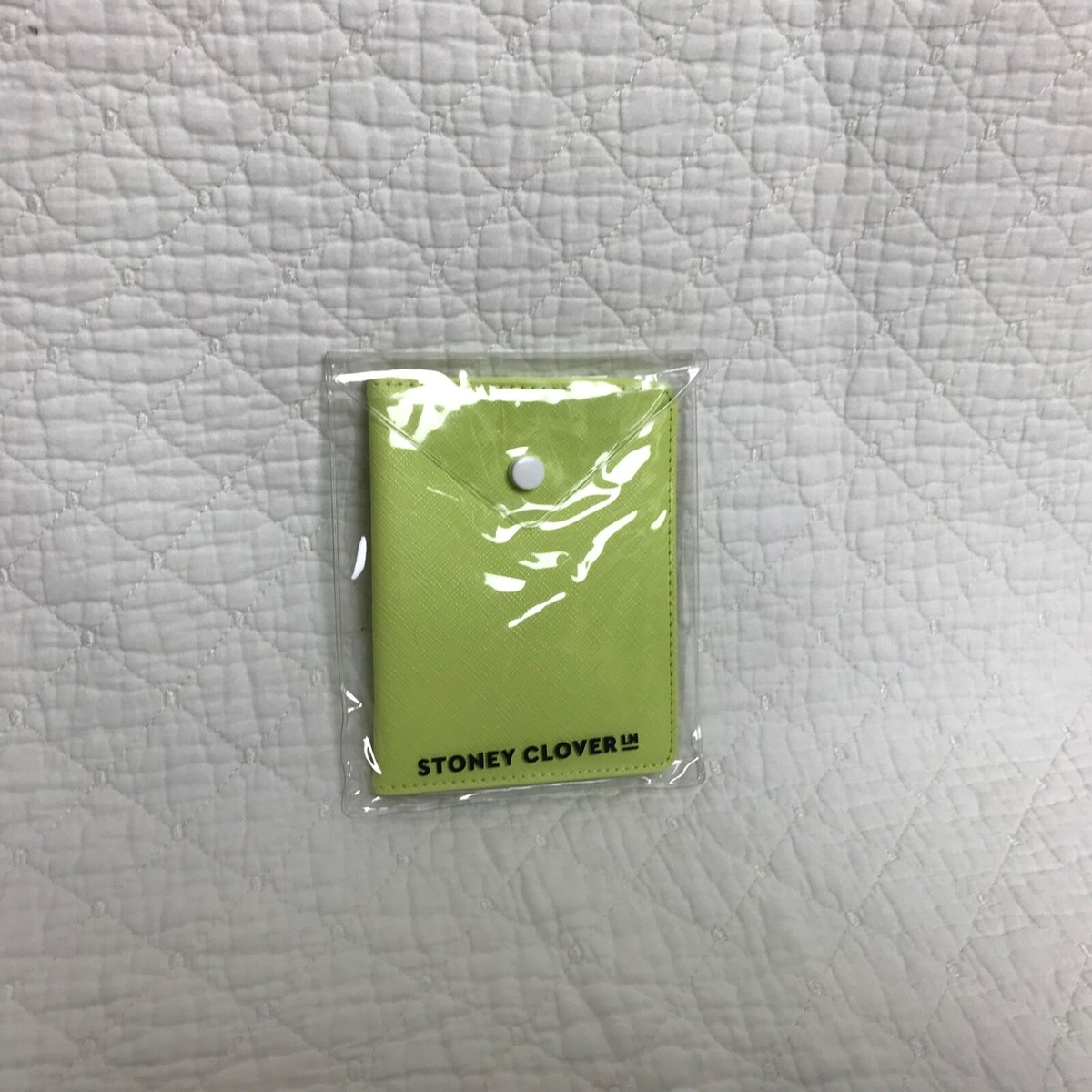 Stoney Clover Lane Passport Case In Lime Green Vegan Leather New