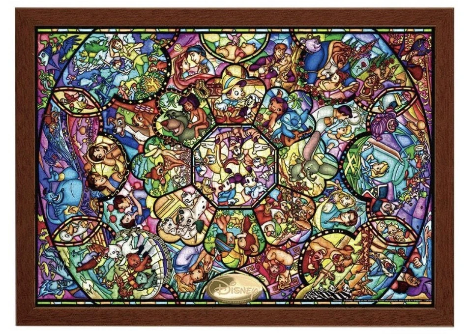 Disney Stained Glass Jigsaw Puzzle 1000 Pieces,All Stars,World's Smallest New - Image 2 of 4