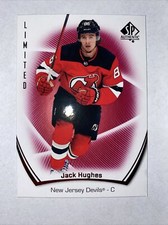 21-22 Upper Deck SP Authentic Hockey Red Limited Parallel 49 Jack Hughes