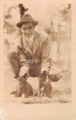 Circa 1927 Schleicher Fox Farm 2 Fox Kits Postcard Mount Lowe California
