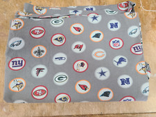Pottery Barn Kids "NFL - Football Logos - Gray" Twin Flat Sheet