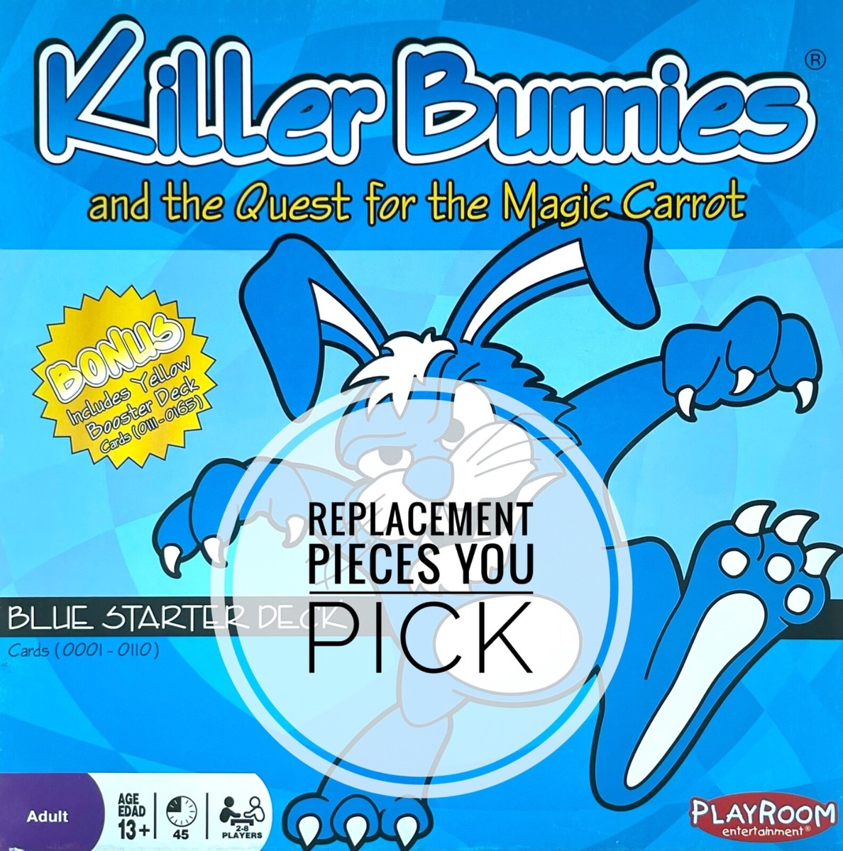 Killer Bunnies Replacement Card Decks and Dice Pick What You