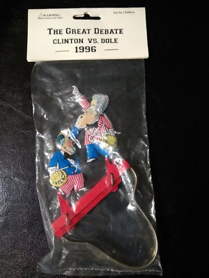 The Great Debate Clinton Vs. Dole Schylling's 1996 Tin Toy Squeeze and Move Rare