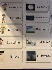 Mini Flashcards: 50 Words In Spanish/ Tarjetas De Vocabulario: 50 Palabras.