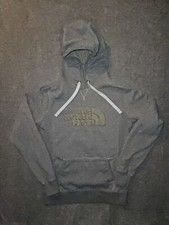 The North Face Pullover Hoodie Women's Medium Gray Front Logo Drawstring Pocket
