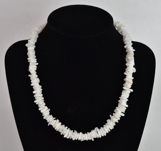 White genuine puka shell necklace eBay