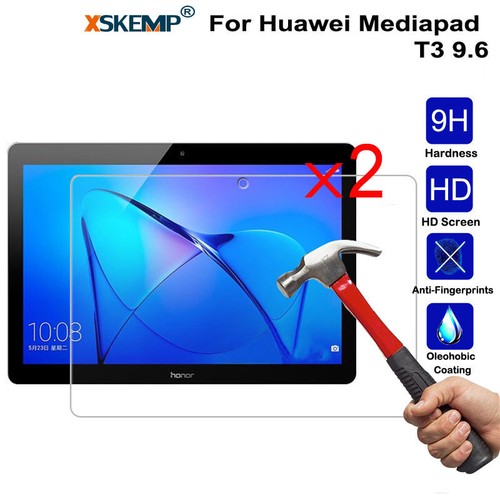 2PCS HUAWEI MediaPad T3 10 9.6 in Screen Protector HD Tempered Glass Protective - Photo 1/14