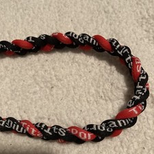 KIDS 18” Red Tornado Titanium Baseball Necklace GOOD CONDITION
